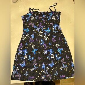 Y2K handmade butterfly bodycon dress cotton
